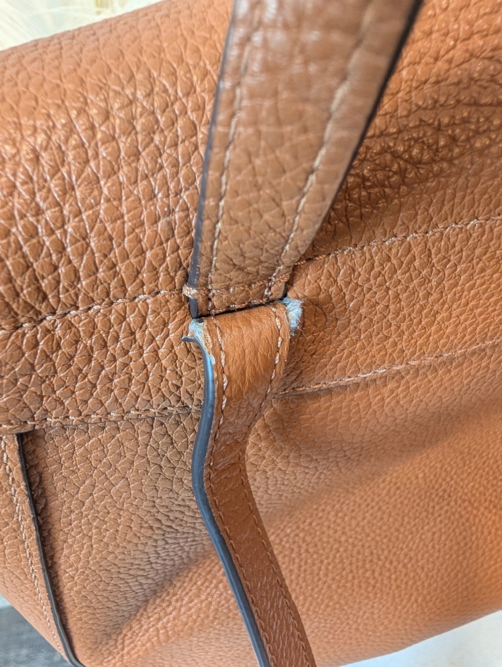 kate spade Pebbled Leather Drawstring Backpack in Tan - Picture 6 of 16